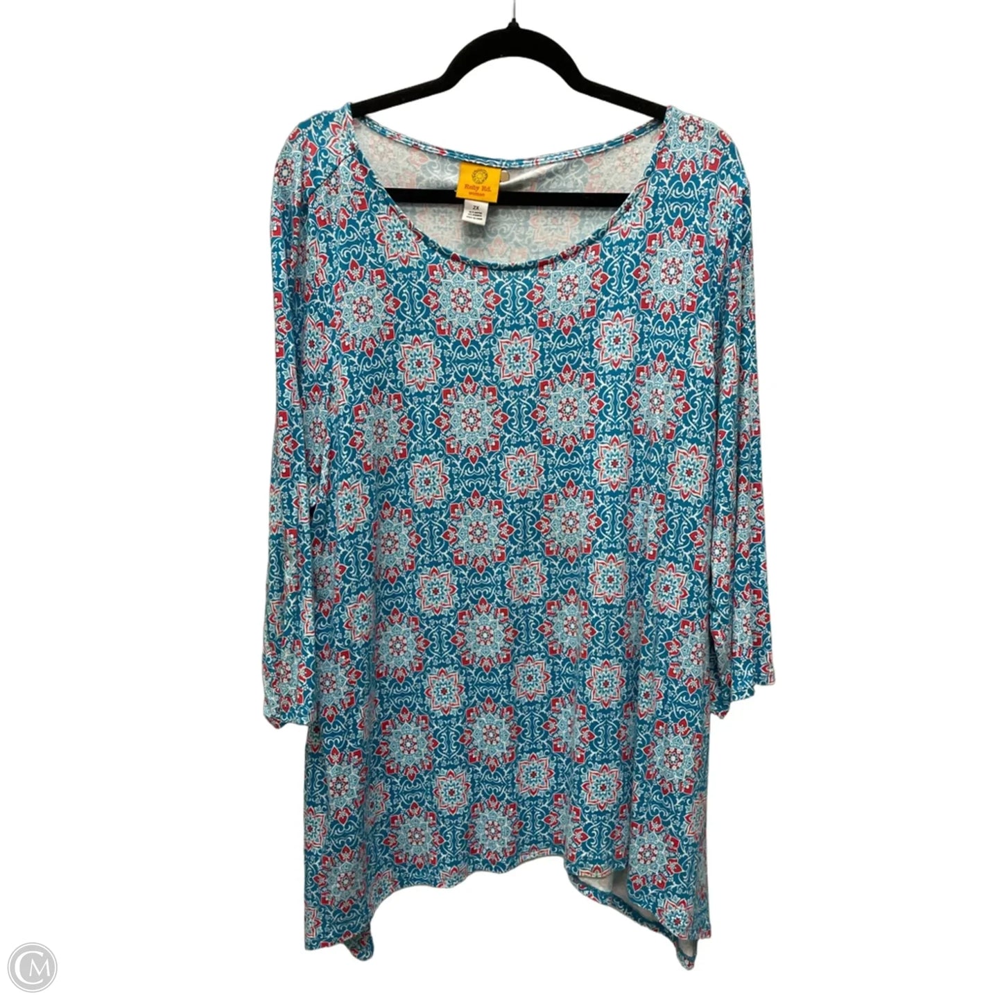 Top 3/4 Sleeve By Ruby Rd In Floral Print, Size: 2x