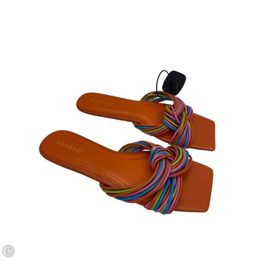 Sandals Flats By Bamboo In Multi-colored, Size: 7.5