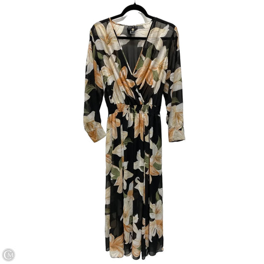 Dress Casual Maxi By Clothes Mentor In Floral Print, Size: L