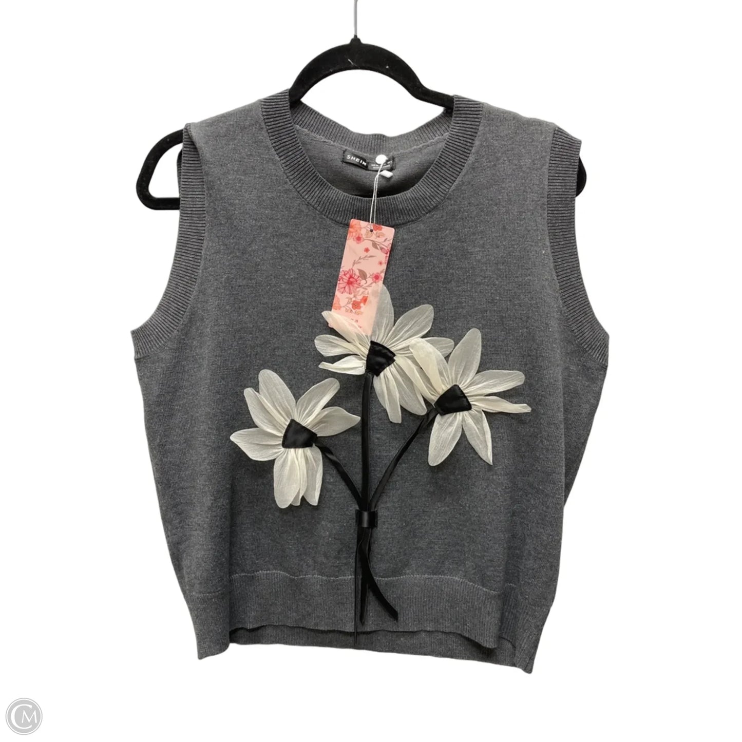 Vest Sweater By Shein In Grey, Size: M