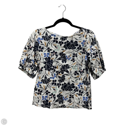 Top Short Sleeve By Ann Taylor In Floral Print, Size: S