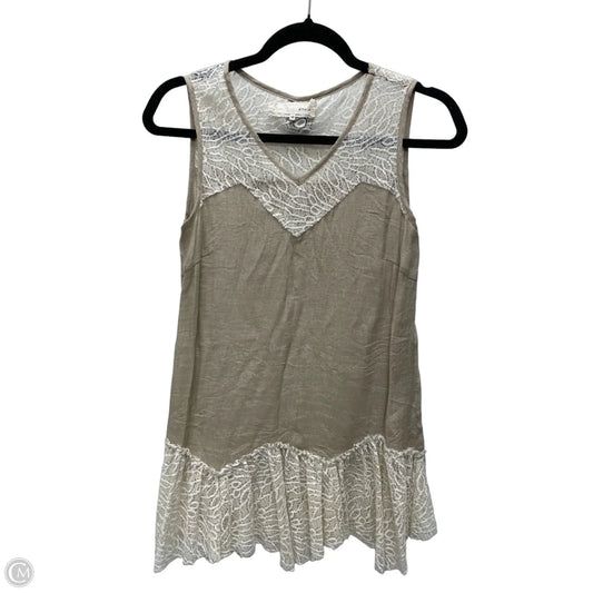 Top Sleeveless By Areve In Taupe, Size: M