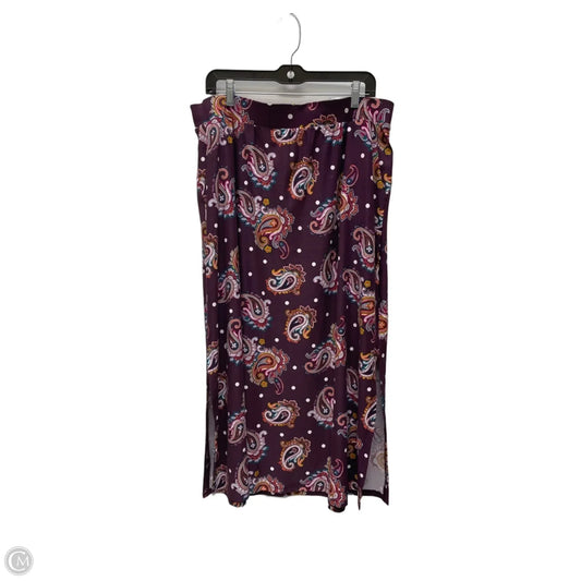 Skirt Maxi By Terra & Sky In Geometric Pattern, Size: 16