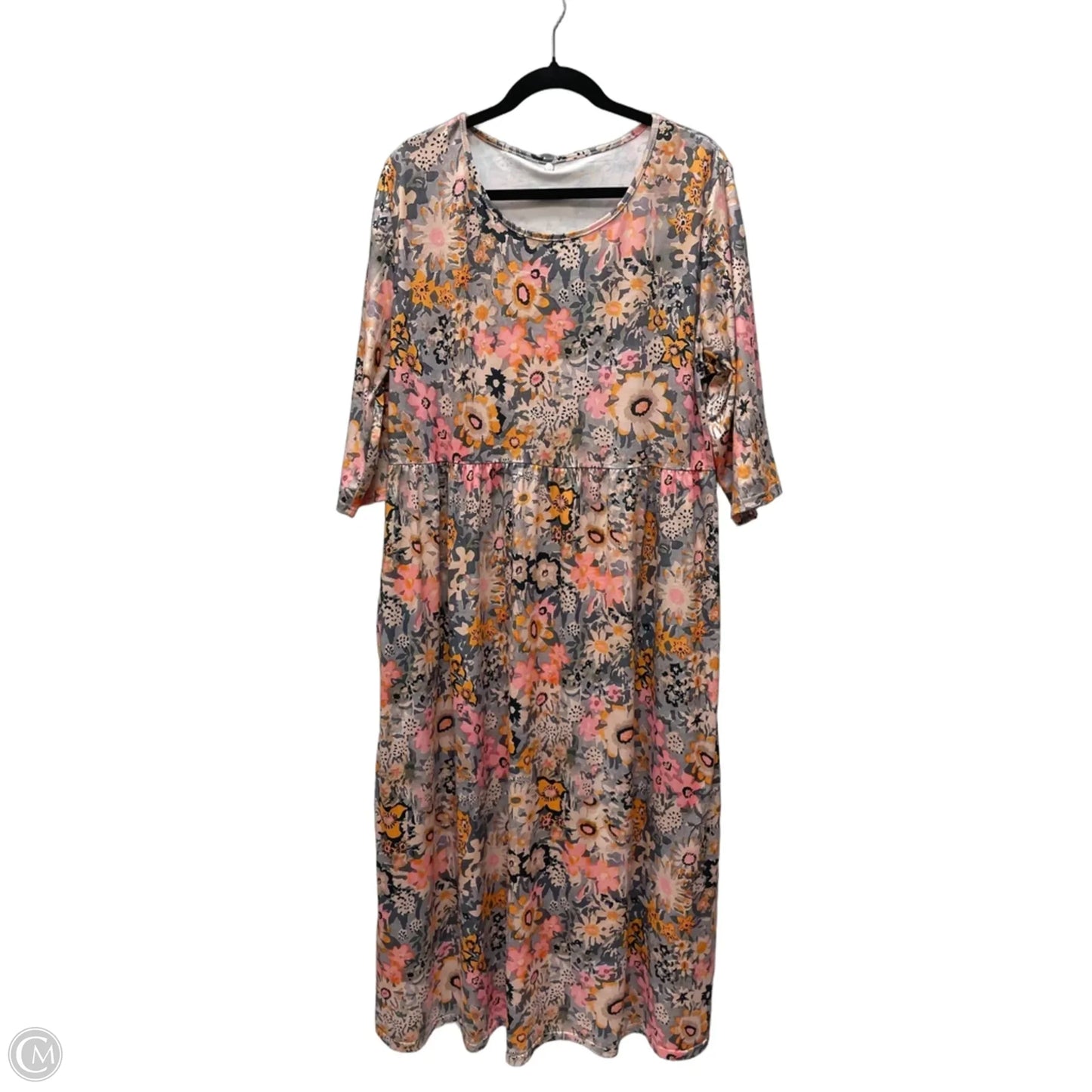 Dress Casual Short By Clothes Mentor In Floral Print, Size: 2x