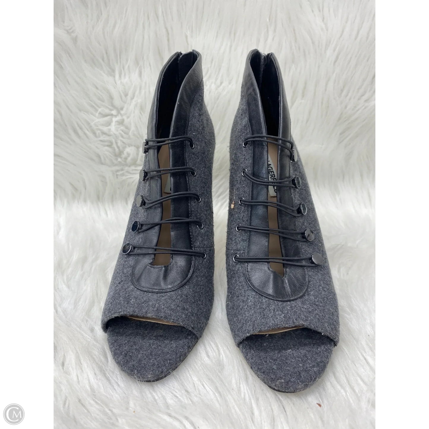 Shoes Designer By Karl Lagerfeld In Grey, Size: 10
