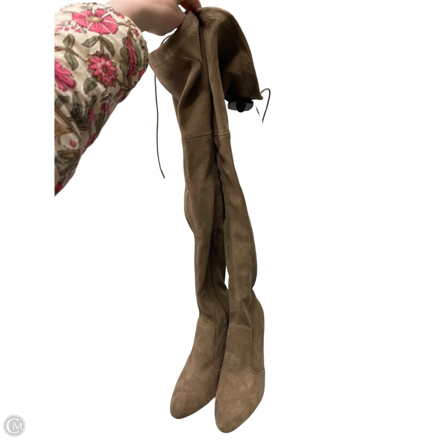 Boots Knee Heels By Just Fab In Tan, Size: 7