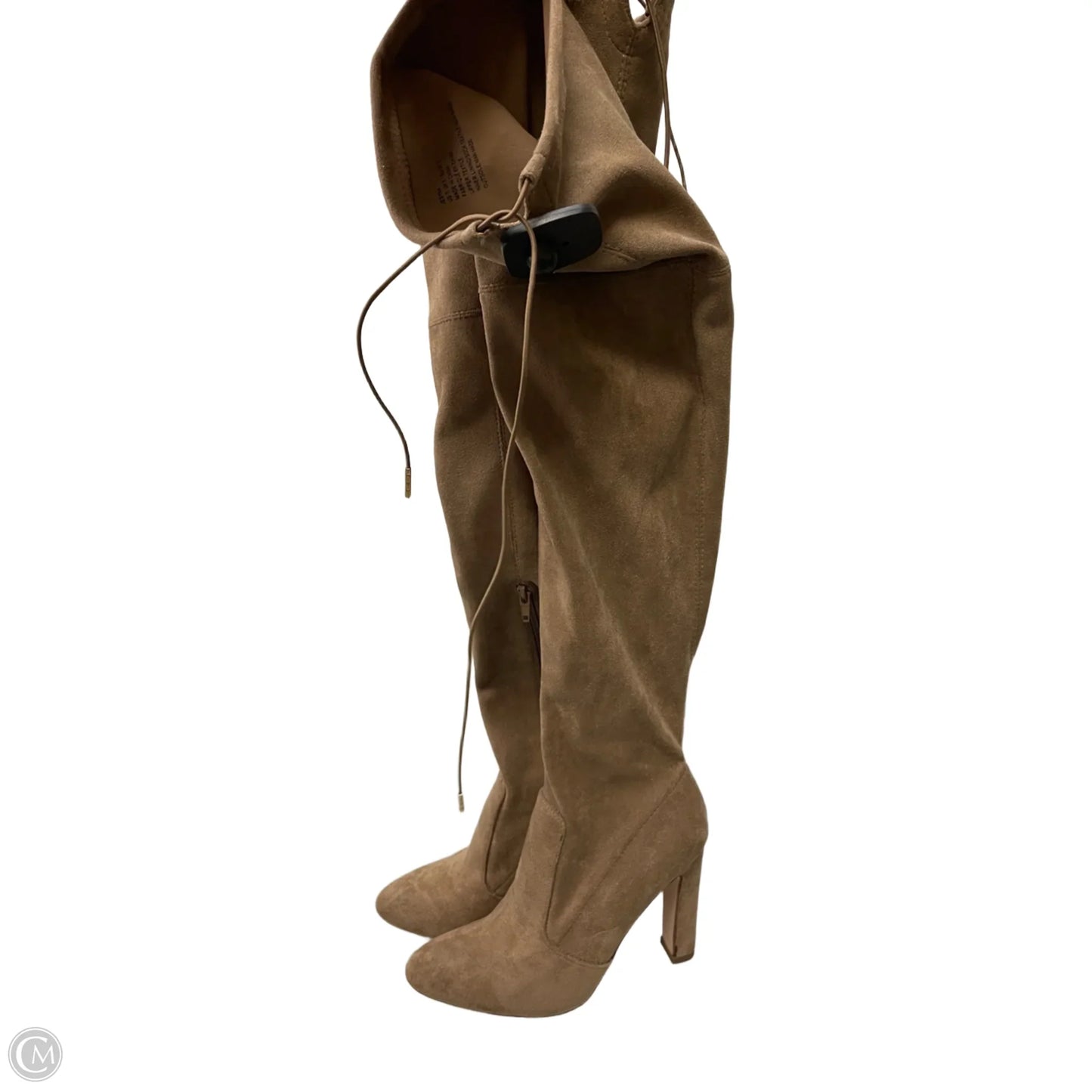 Boots Knee Heels By Just Fab In Tan, Size: 7