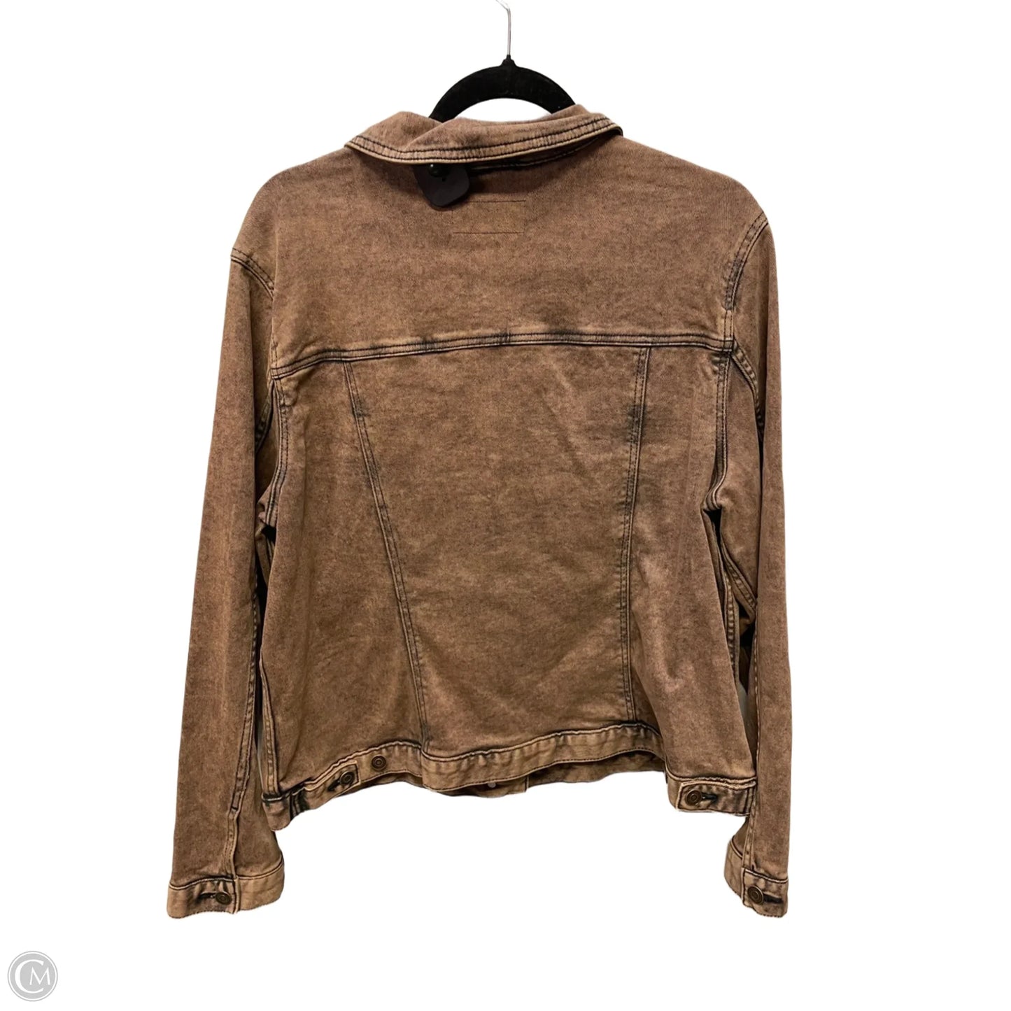 Jacket Denim By Time And Tru In Brown, Size: 2x