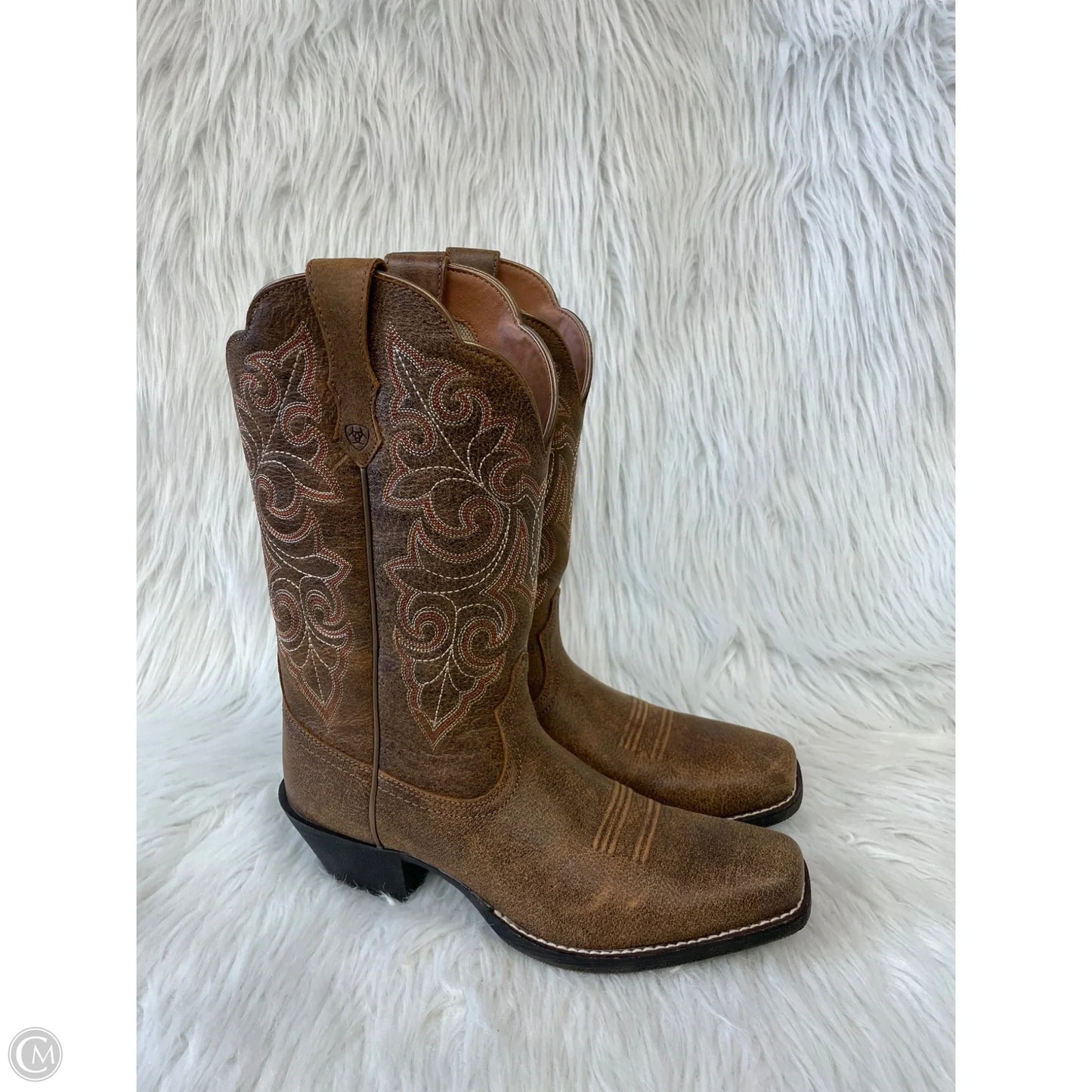 Boots Western By Ariat In Red & Tan, Size: 8