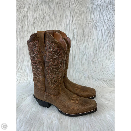 Boots Western By Ariat In Red & Tan, Size: 8
