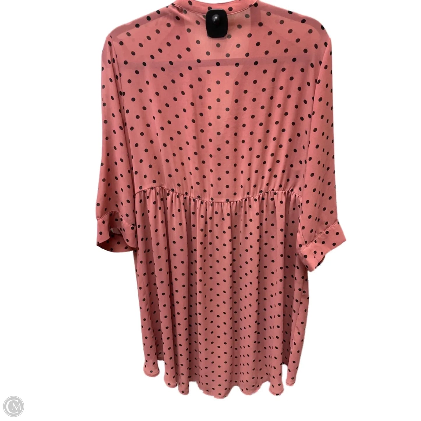 Tunic 3/4 Sleeve By Torrid In Polkadot Pattern, Size: 1x