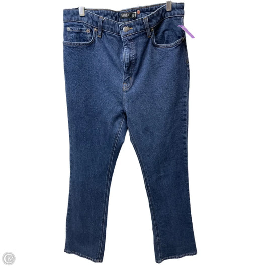 Jeans Wide Leg By Lauren By Ralph Lauren In Blue Denim, Size: 14