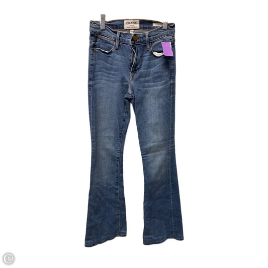 Jeans Flared By Frame In Blue Denim, Size: 0