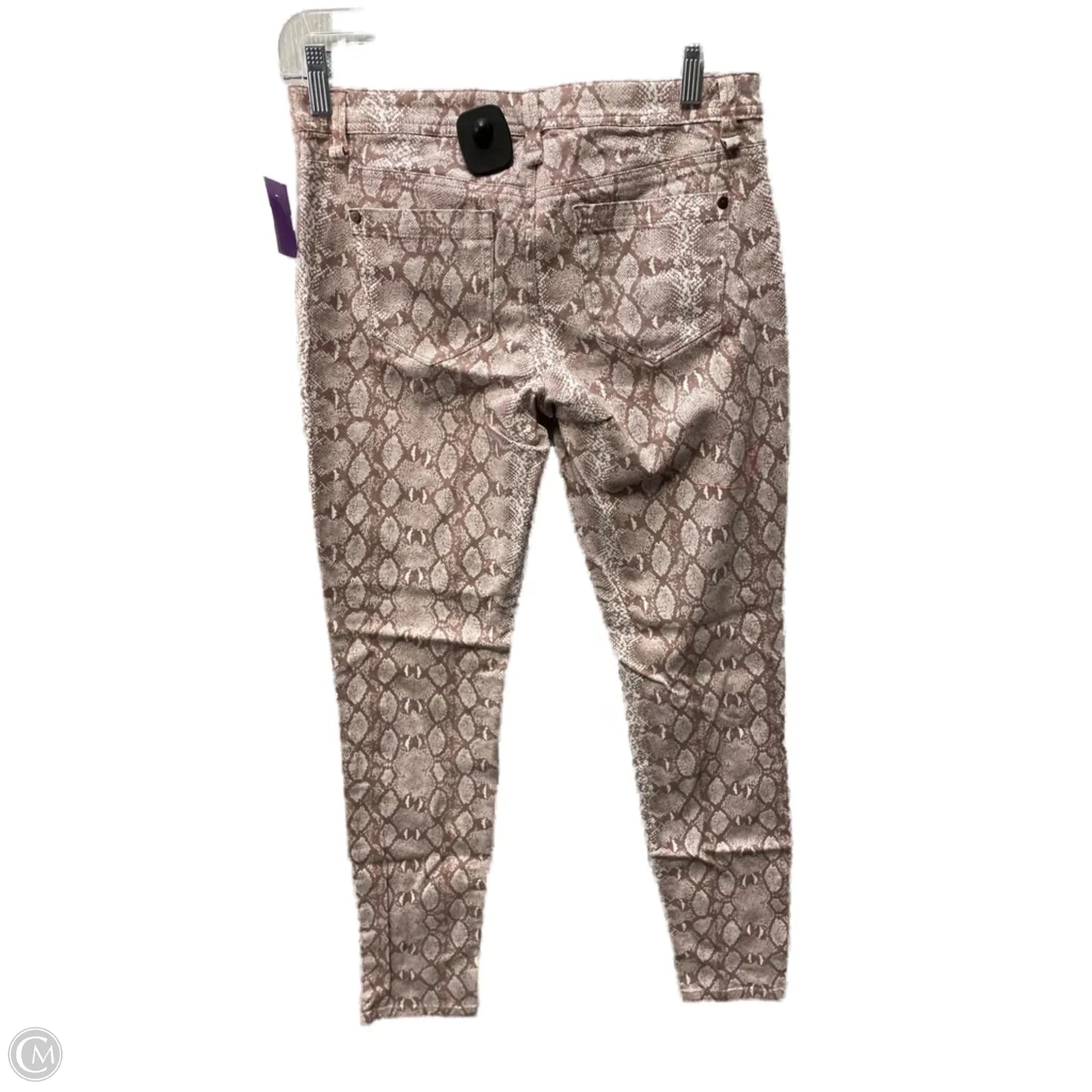 Jeans Skinny By Gianni Bini In Brown & Cream, Size: 4