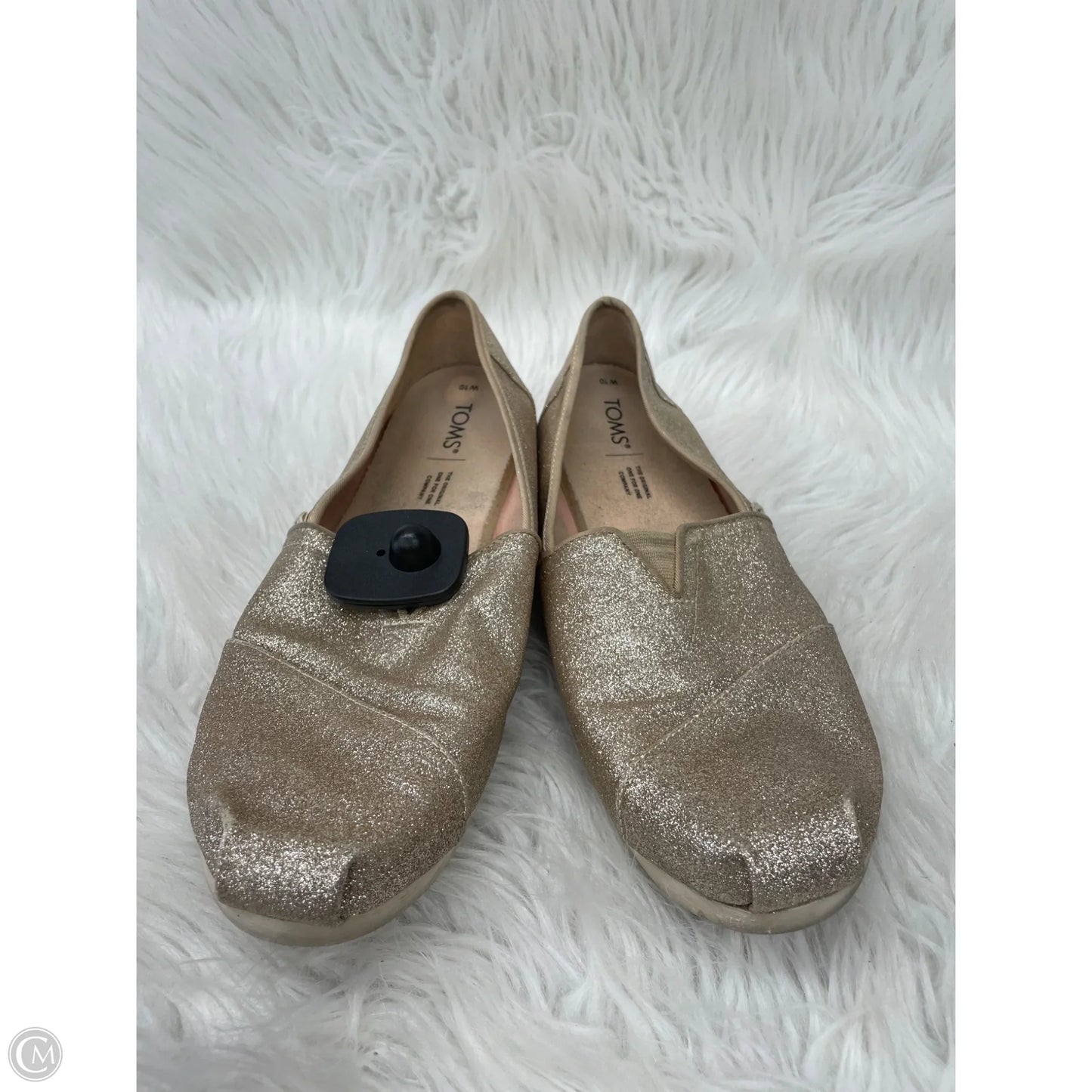 Shoes Flats By Toms In Bronze, Size: 10