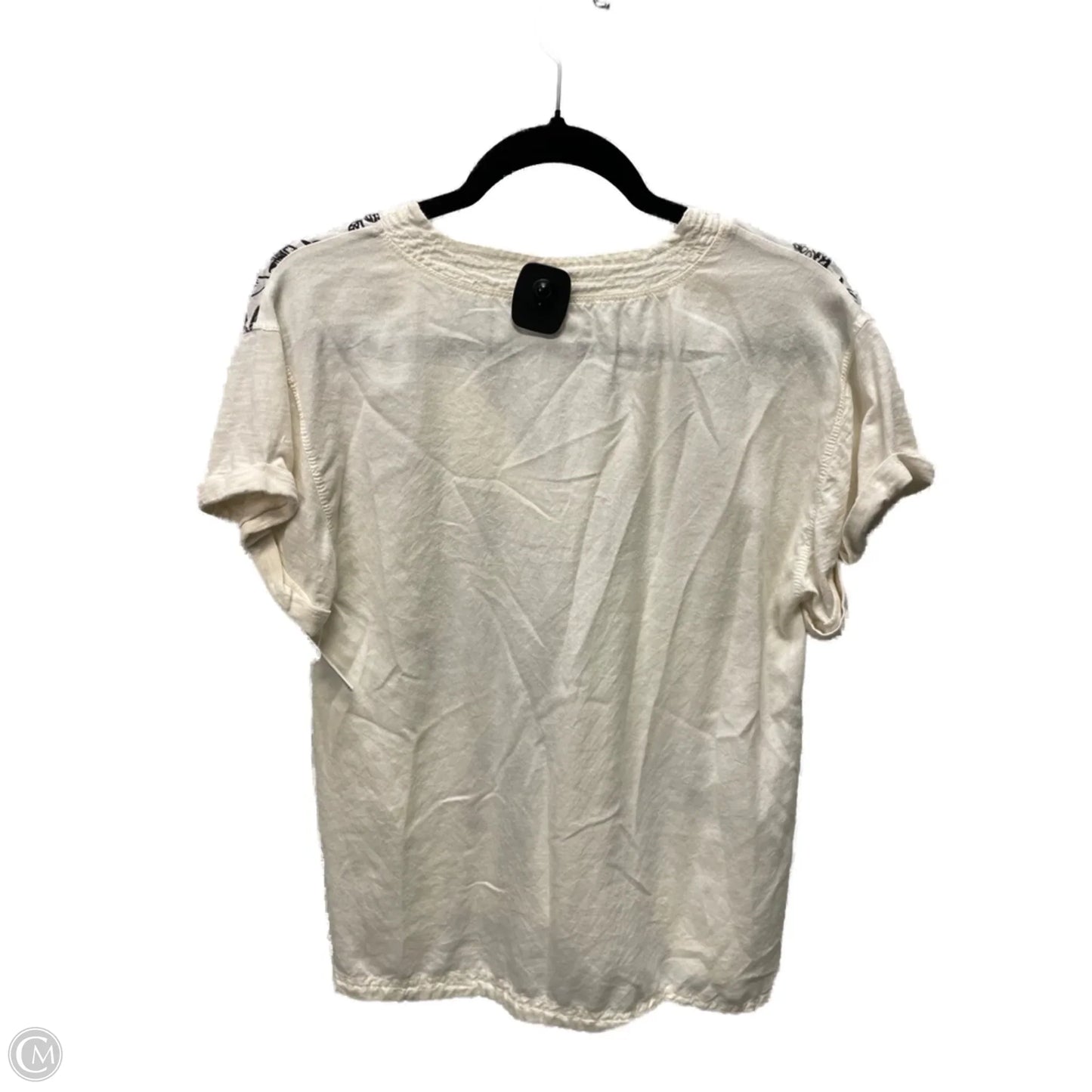 Top Short Sleeve By Daily Practice By Anthropologie In Black & Cream, Size: Xs