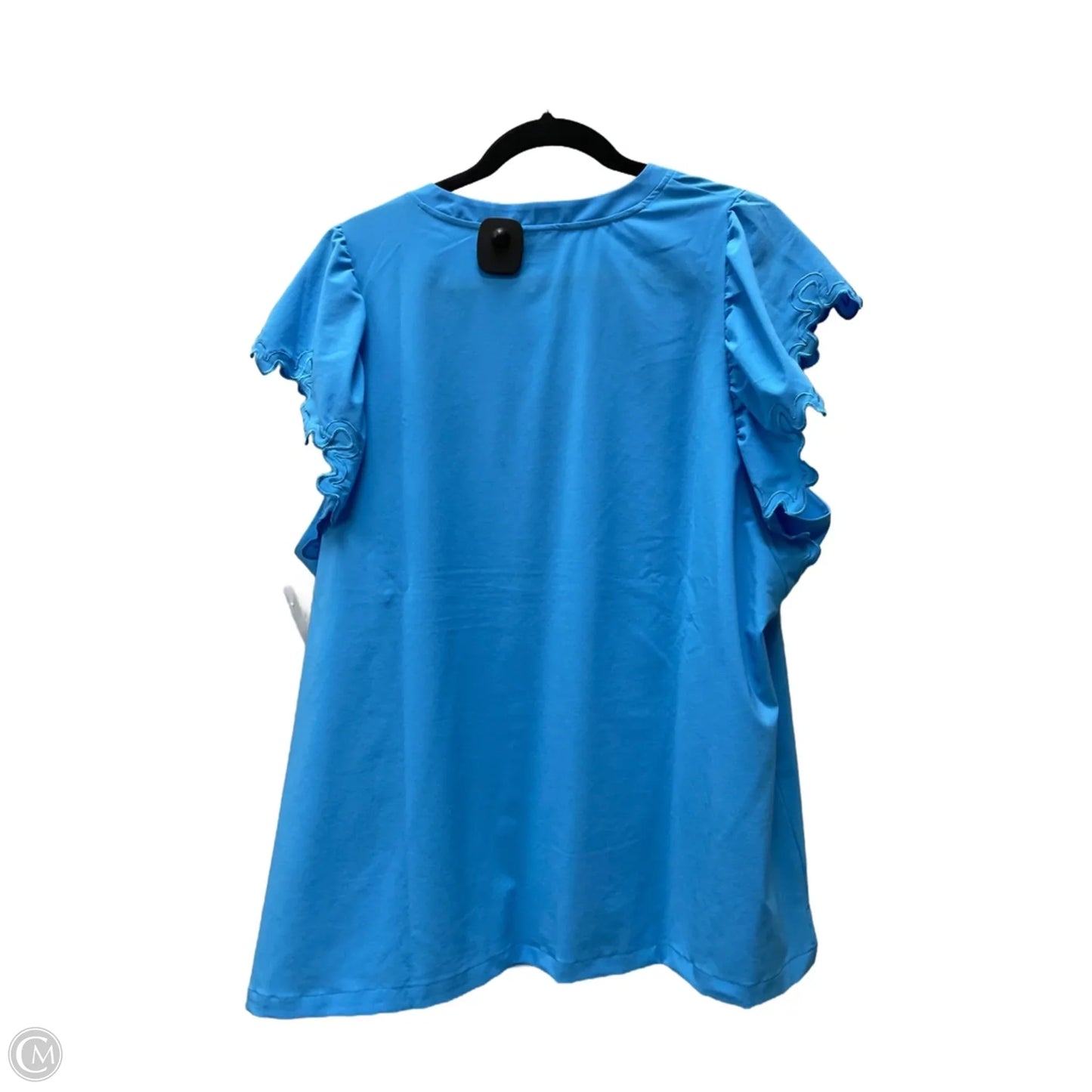 Top Short Sleeve By Chicos In Blue, Size: 1x