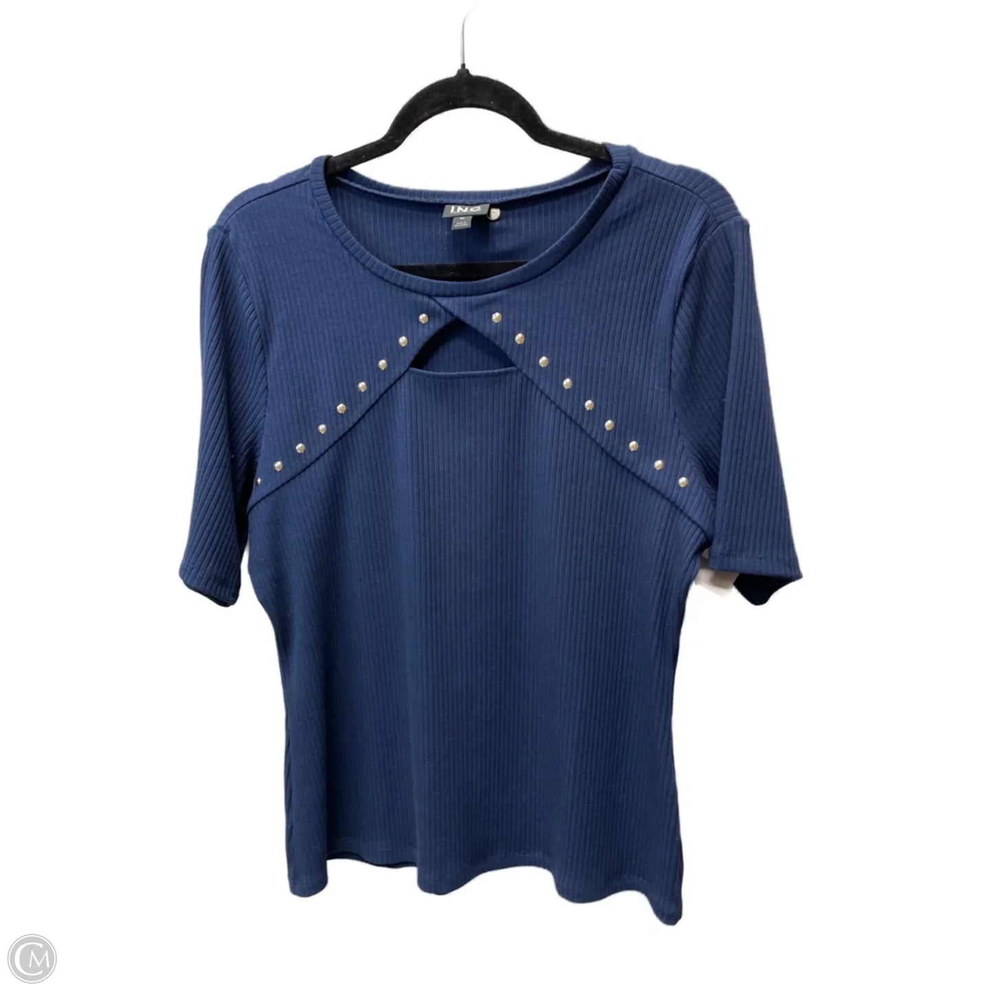 Top Short Sleeve By International Concepts In Navy, Size: Xl