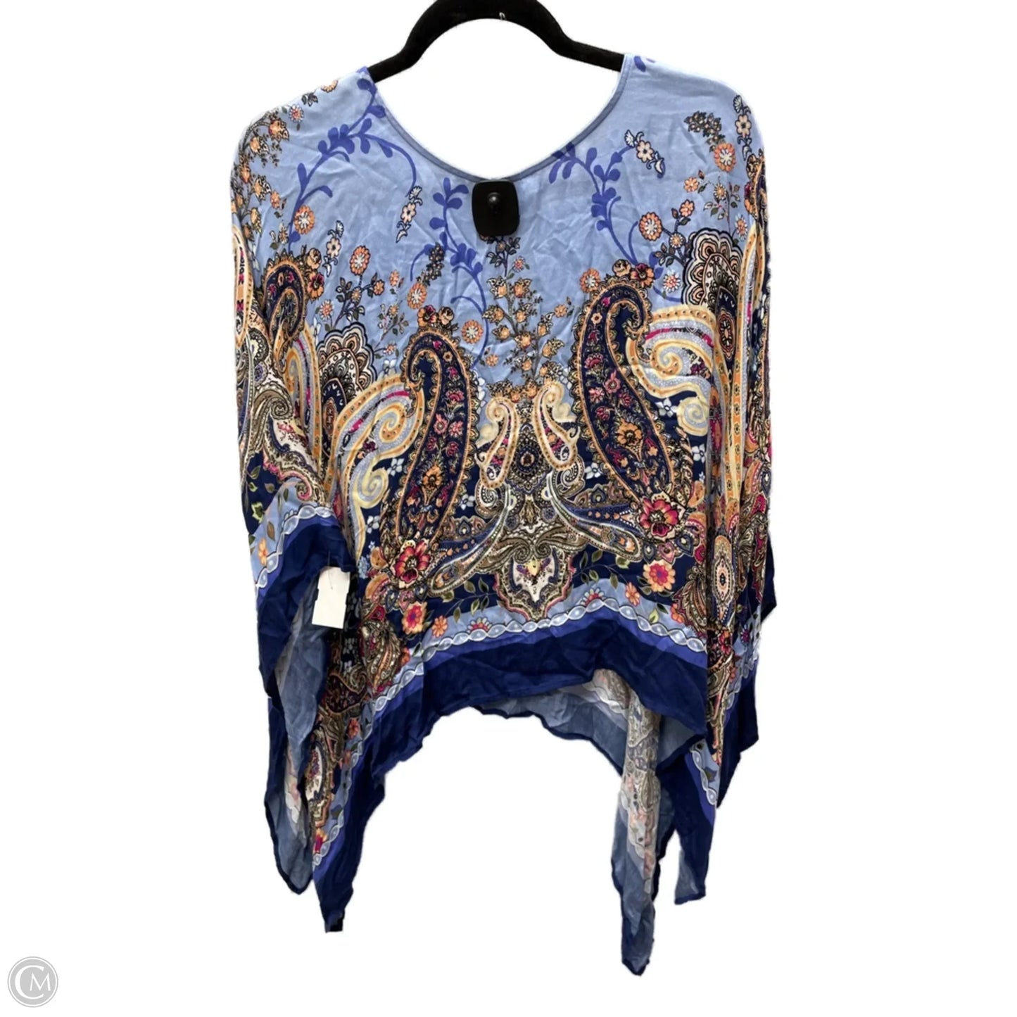 Poncho By Chicos In Nautical Print, Size: 0