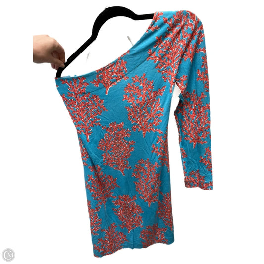 Dress Casual Short By Lilly Pulitzer In Blue & Orange, Size: L