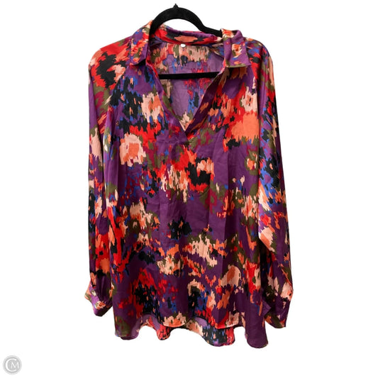 top long sleeve By Clothes Mentor In Multi-colored, Size: 3x
