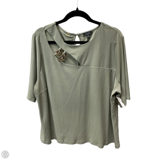 Top Short Sleeve By Auw In Green, Size: 2x