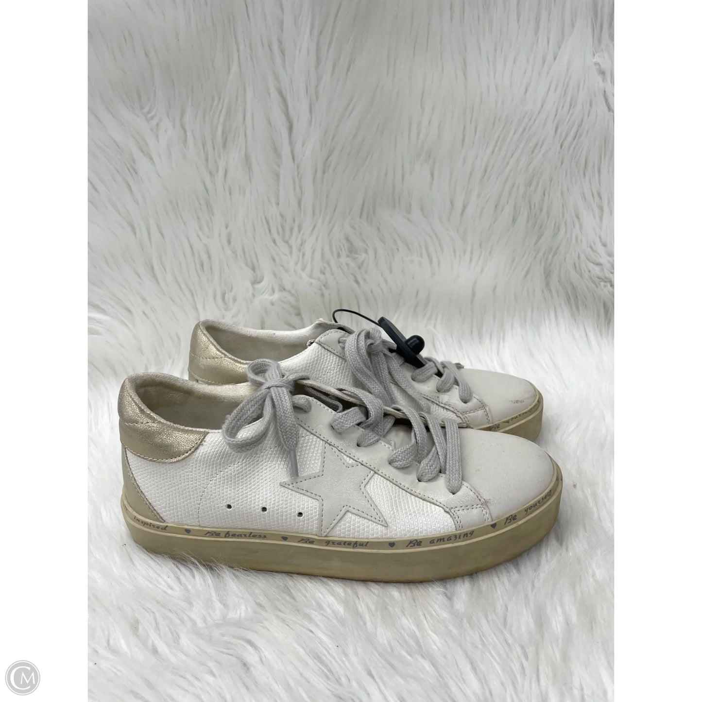 Shoes Sneakers By Shu Shop In Tan & White, Size: 7.5