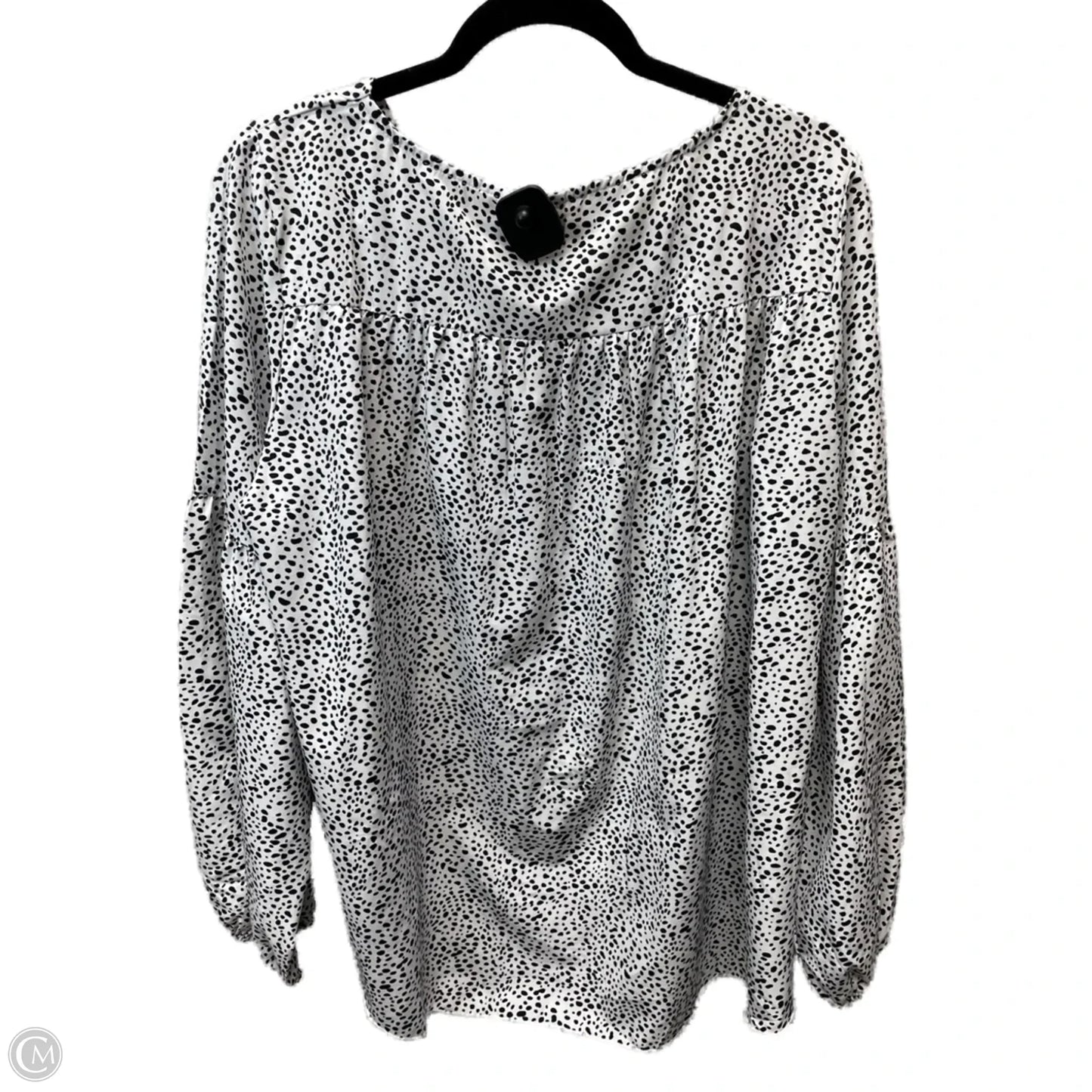Top Long Sleeve By Shein In Black & White, Size: Xl