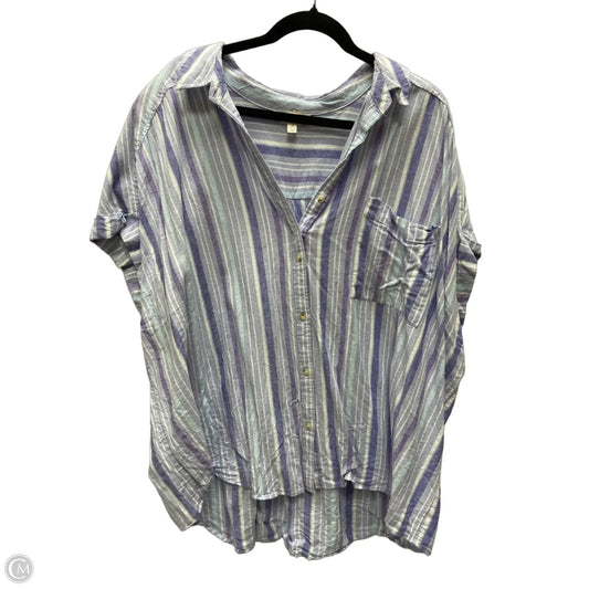 Top Short Sleeve By Terra & Sky In Striped Pattern, Size: 3x