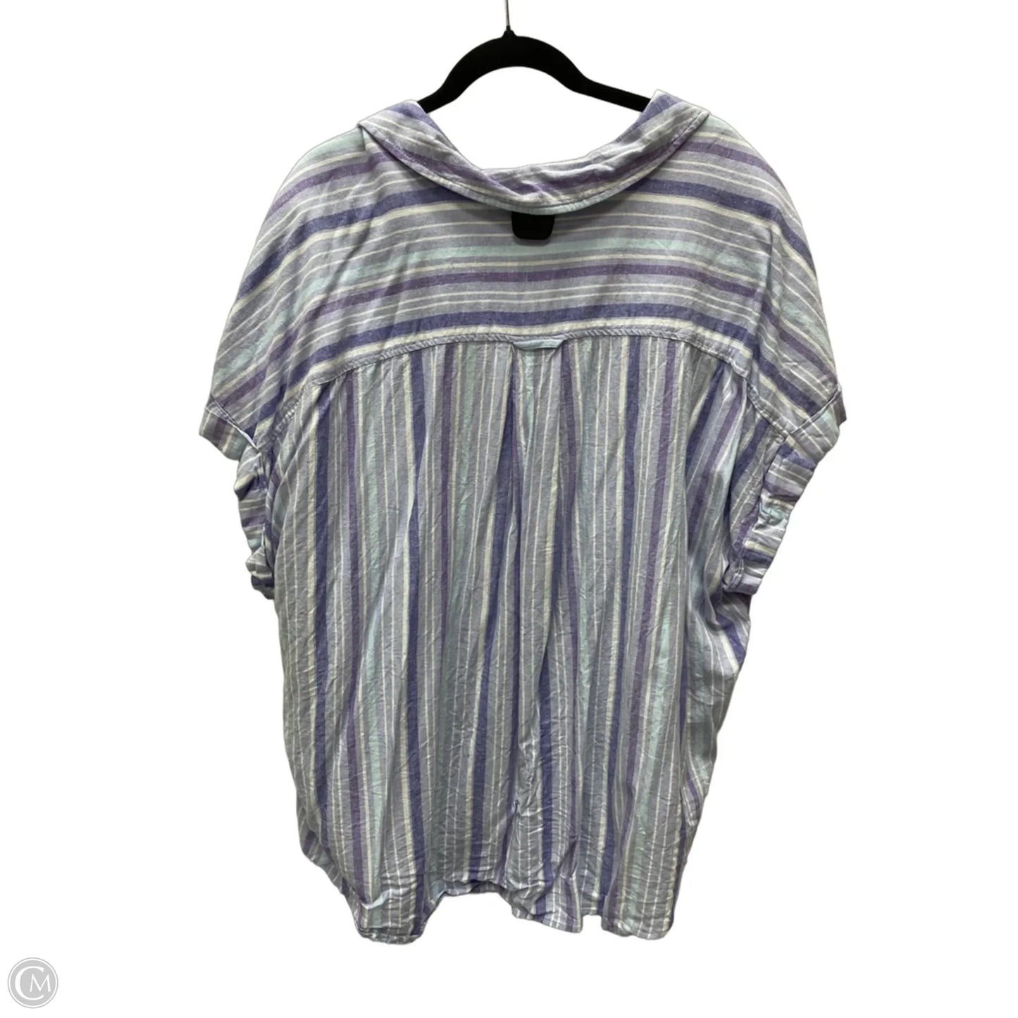 Top Short Sleeve By Terra & Sky In Striped Pattern, Size: 3x
