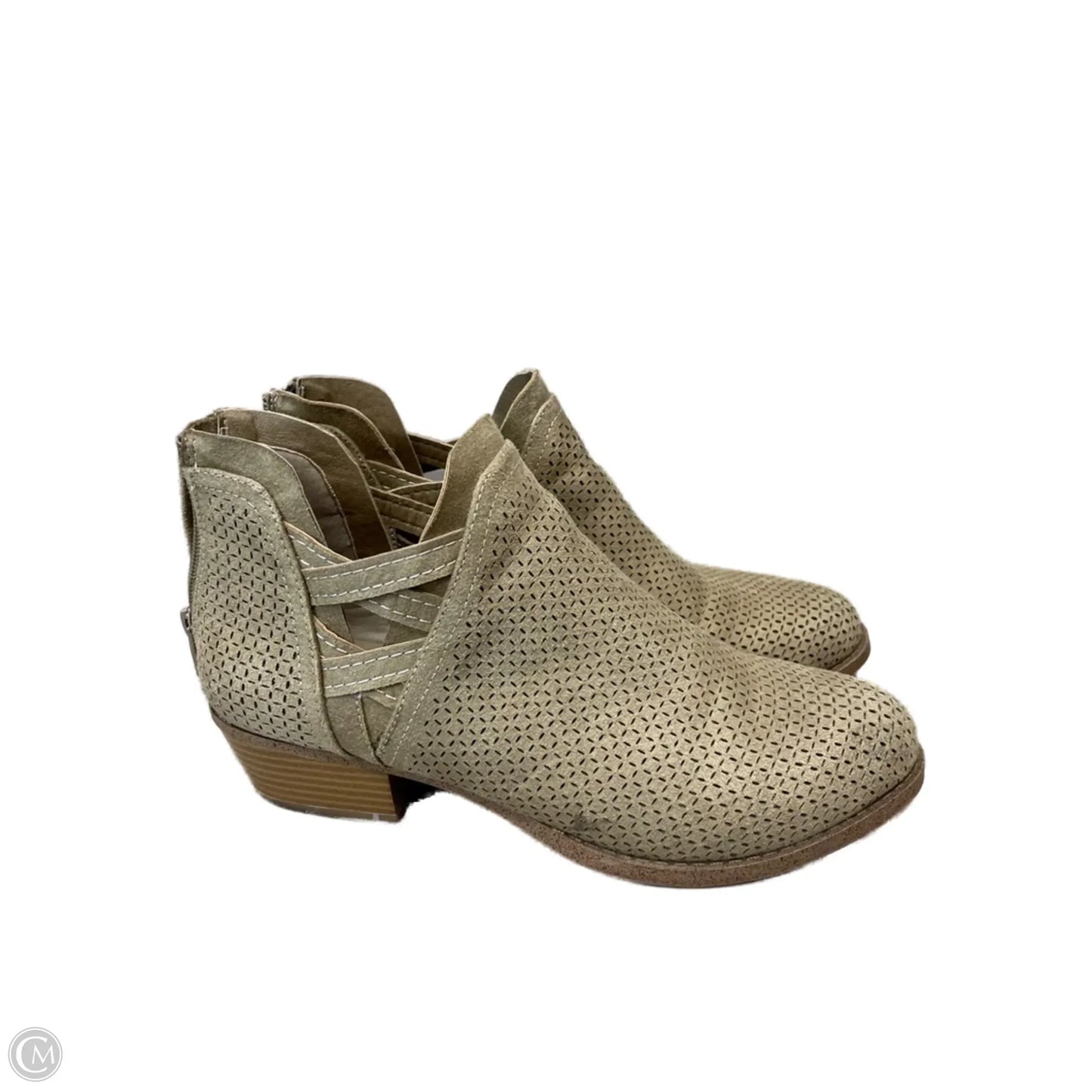Shoes Heels Block By Fergalicious In Taupe, Size: 8