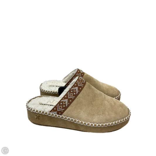 Shoes Heels Platform By Lucky Brand In Tan, Size: 9