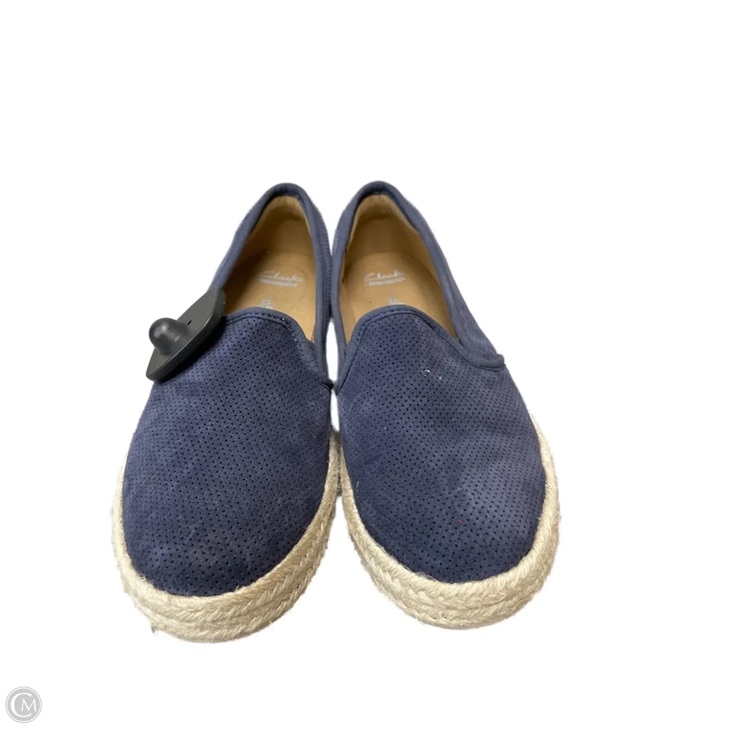 Shoes Flats By Clarks In Blue & Tan, Size: 8