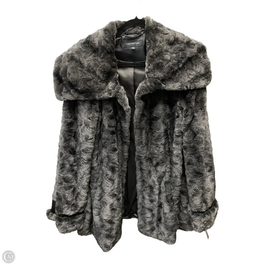 Coat Faux Fur & Sherpa By Jones New York In Grey, Size: L