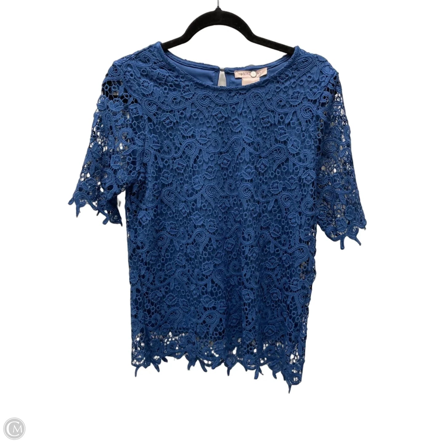 Top Short Sleeve By Philosophy In Blue, Size: S