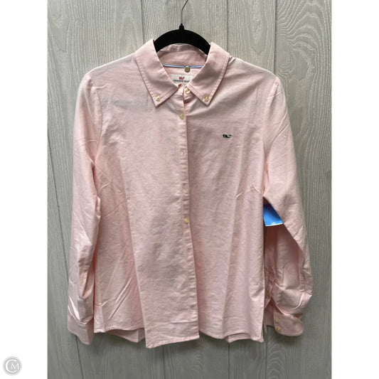 Top Long Sleeve By Vineyard Vines In Pink, Size: M
