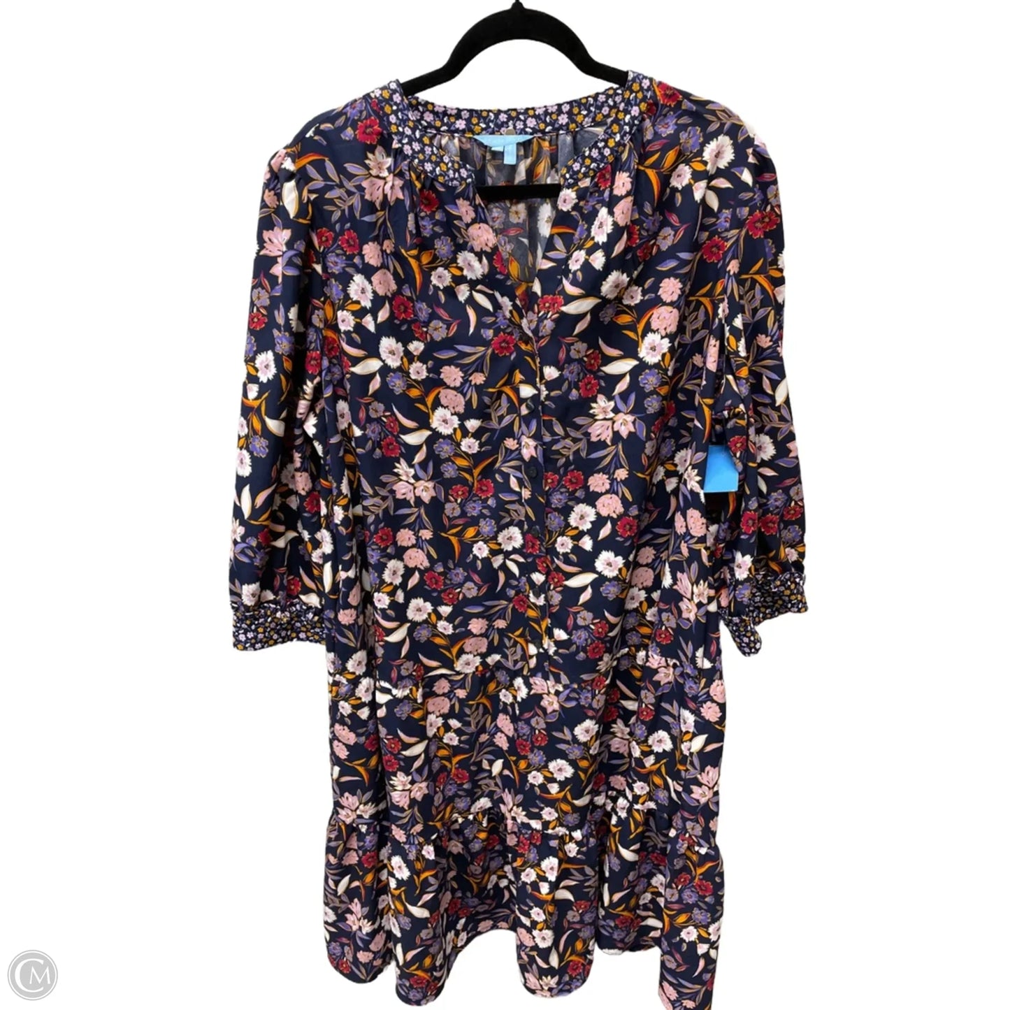 Dress Casual Midi By Draper James In Floral Print, Size: 1x