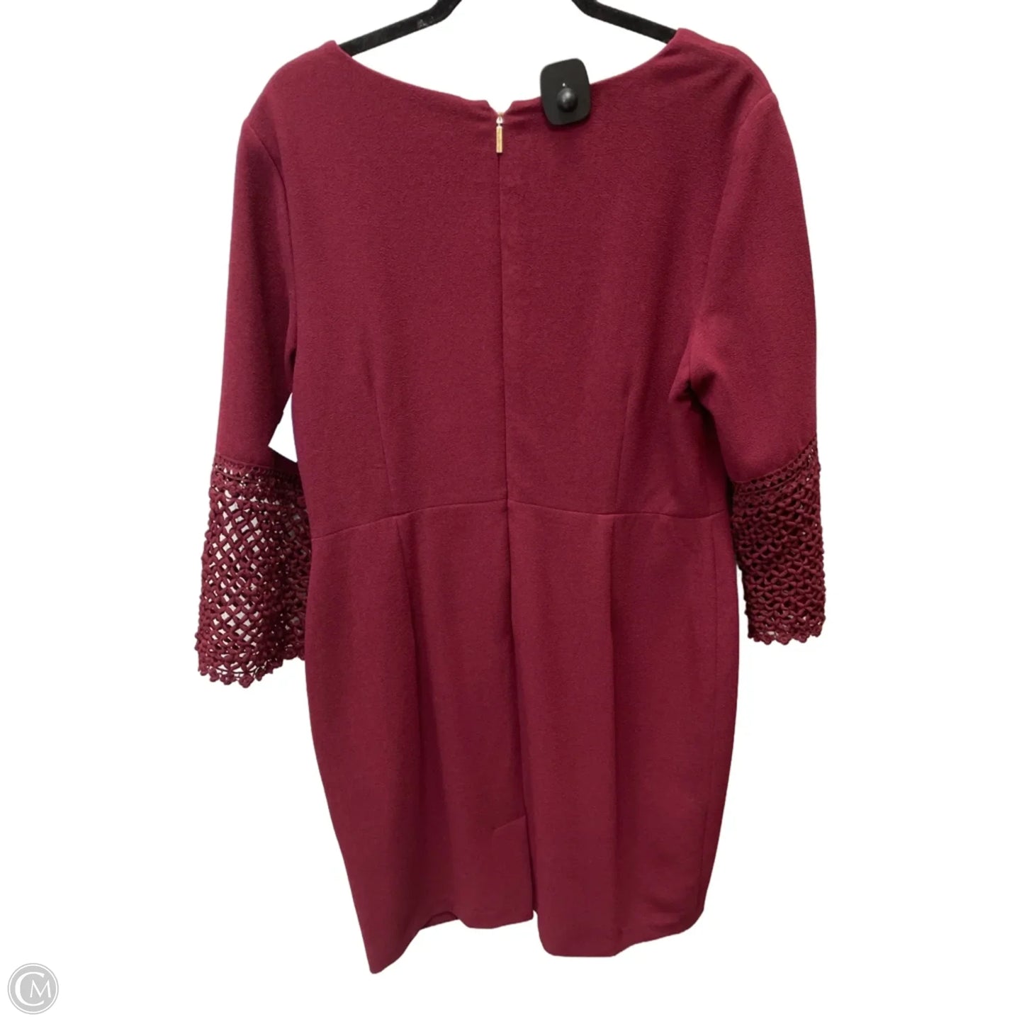 Dress Designer By Karl Lagerfeld In Maroon, Size: L