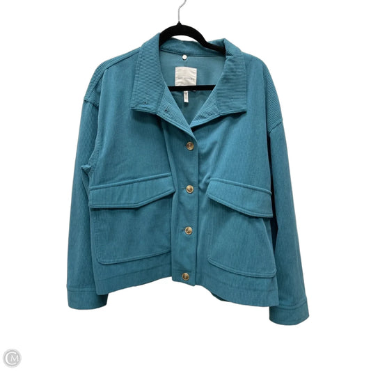 Jacket Shirt By Avec Les Filles In Teal, Size: Xl