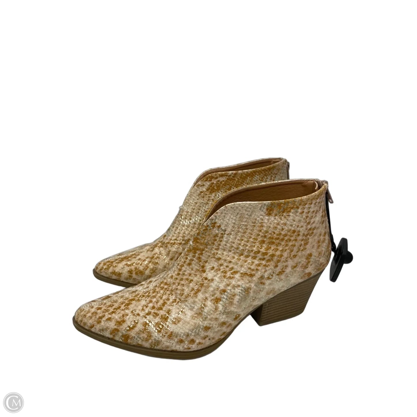 Boots Ankle Heels By Clothes Mentor In Snakeskin Print, Size: 9