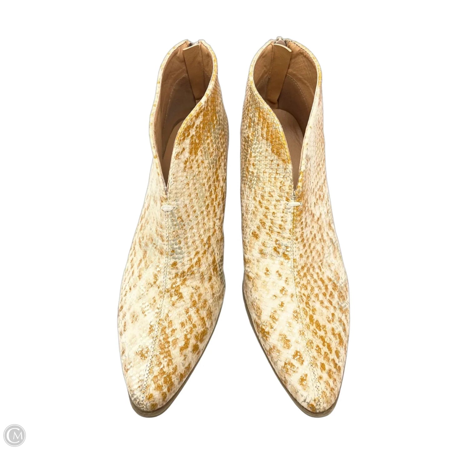 Boots Ankle Heels By Clothes Mentor In Snakeskin Print, Size: 9