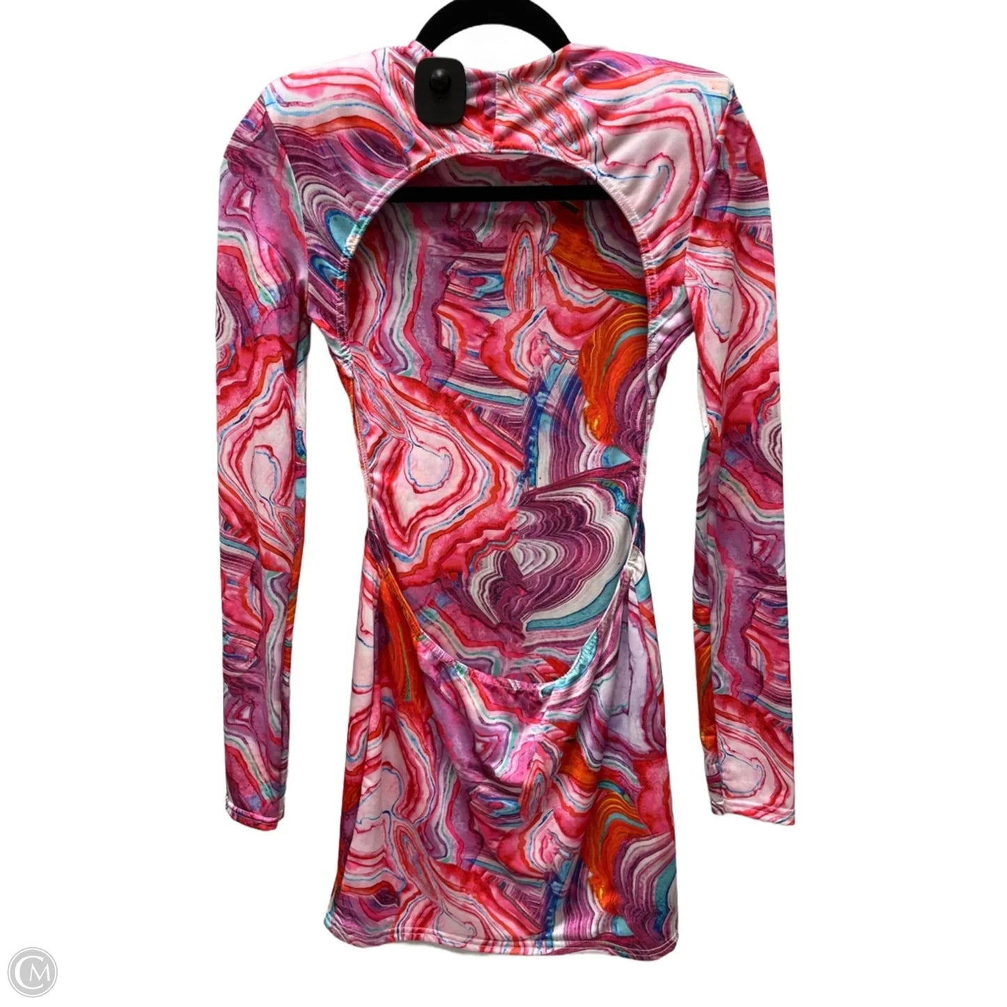 Dress Casual Short By Pretty Little Thing In Tie Dye Print, Size: S