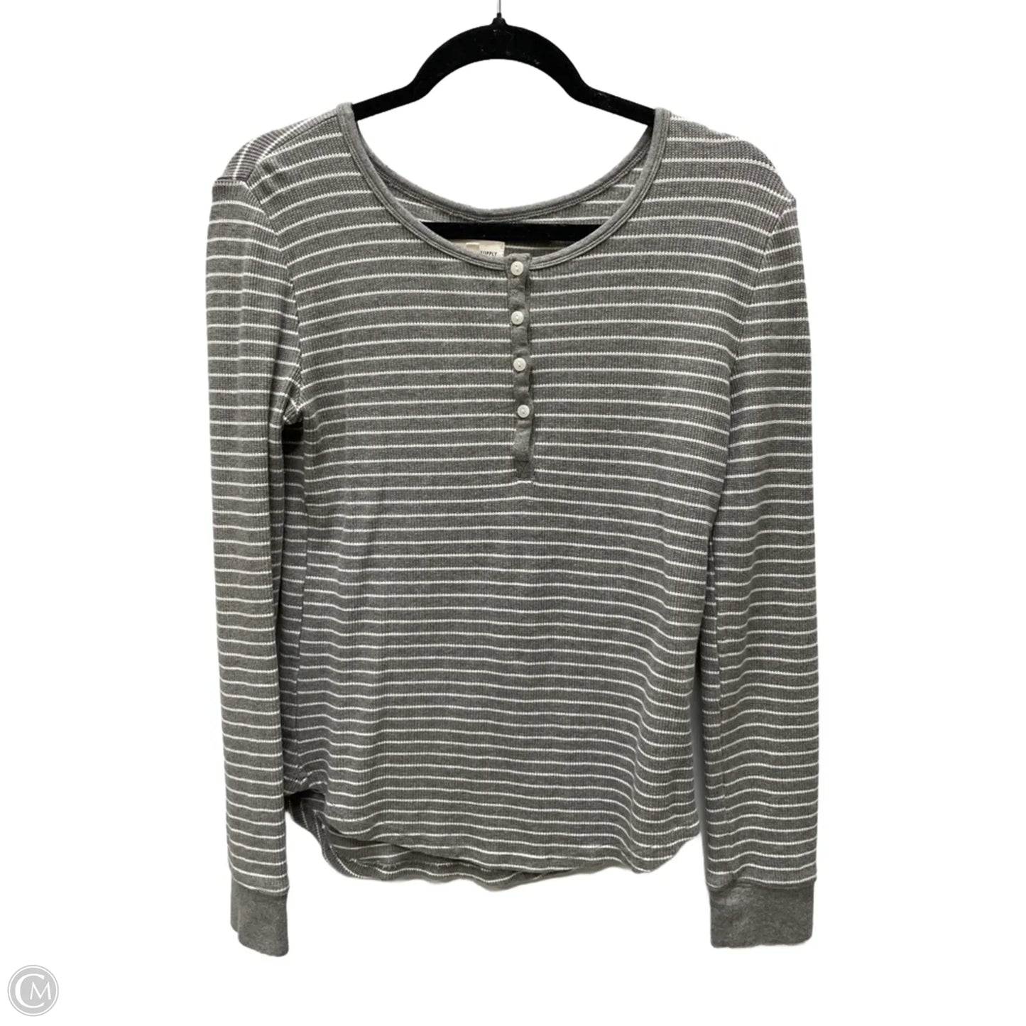 Top Long Sleeve By Thread And Supply In Striped Pattern, Size: M