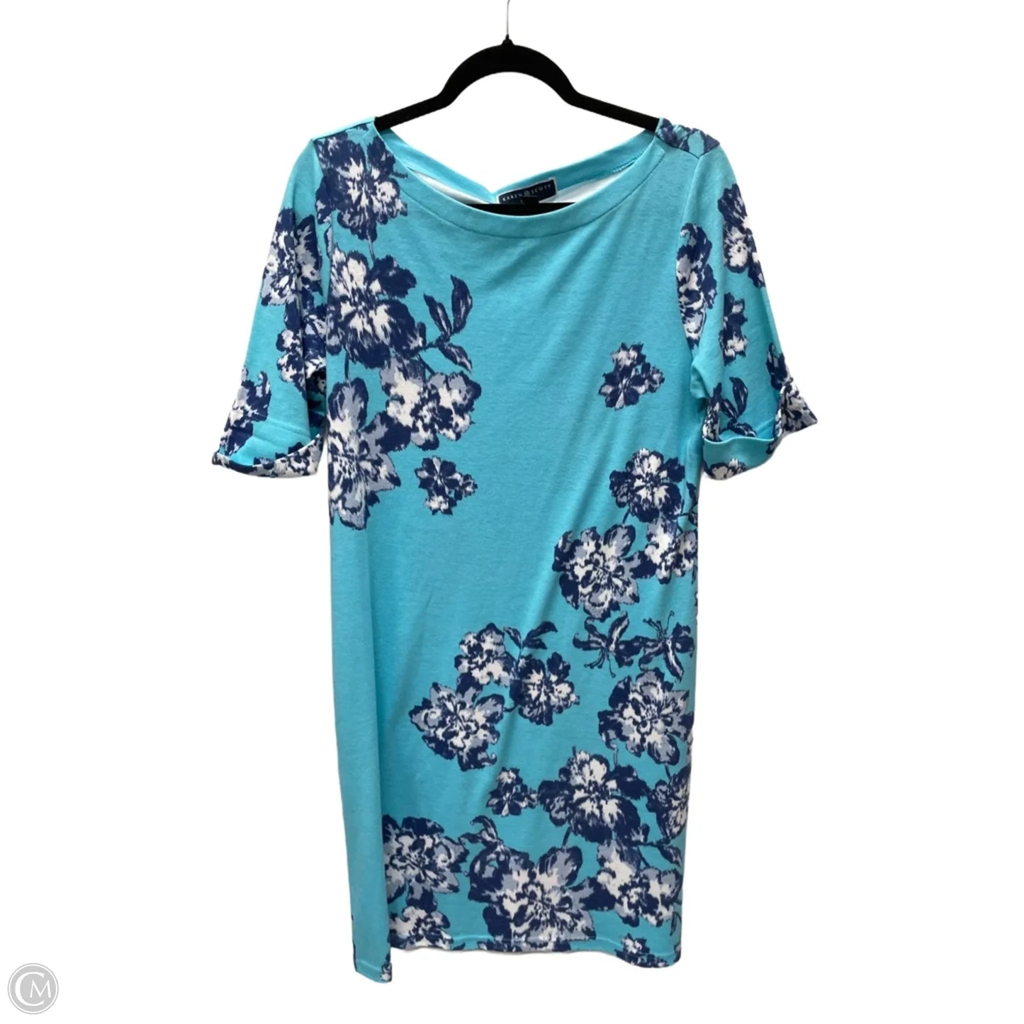 Dress Casual Short By Karen Scott In Floral Print, Size: M