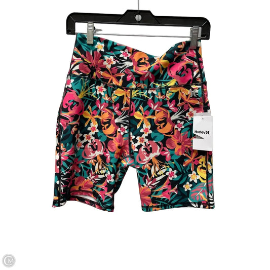 Athletic Shorts By Hurley In Floral Print, Size: M