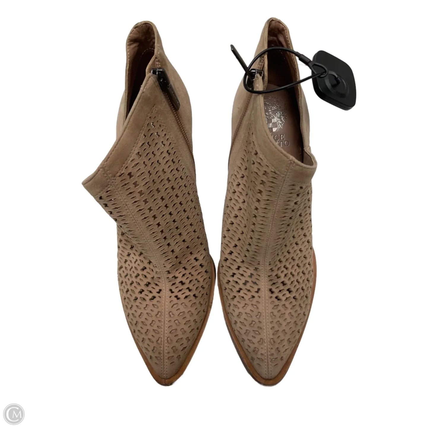 Boots Ankle Heels By Vince Camuto In Tan, Size: 8