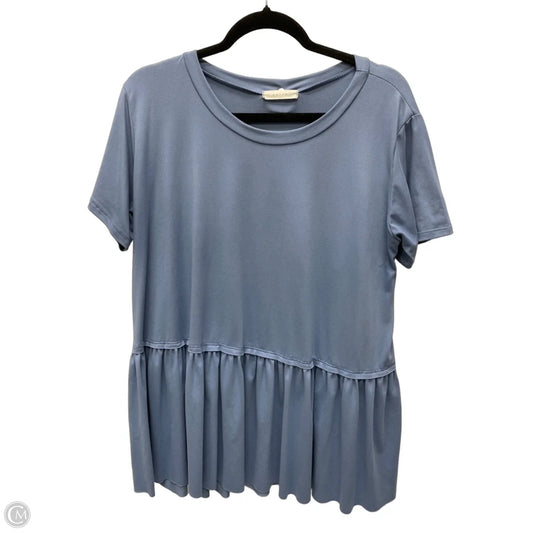 Top Short Sleeve By Entro In Blue, Size: L