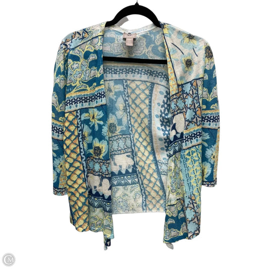 Cardigan By Chicos In Blue & Green, Size: S