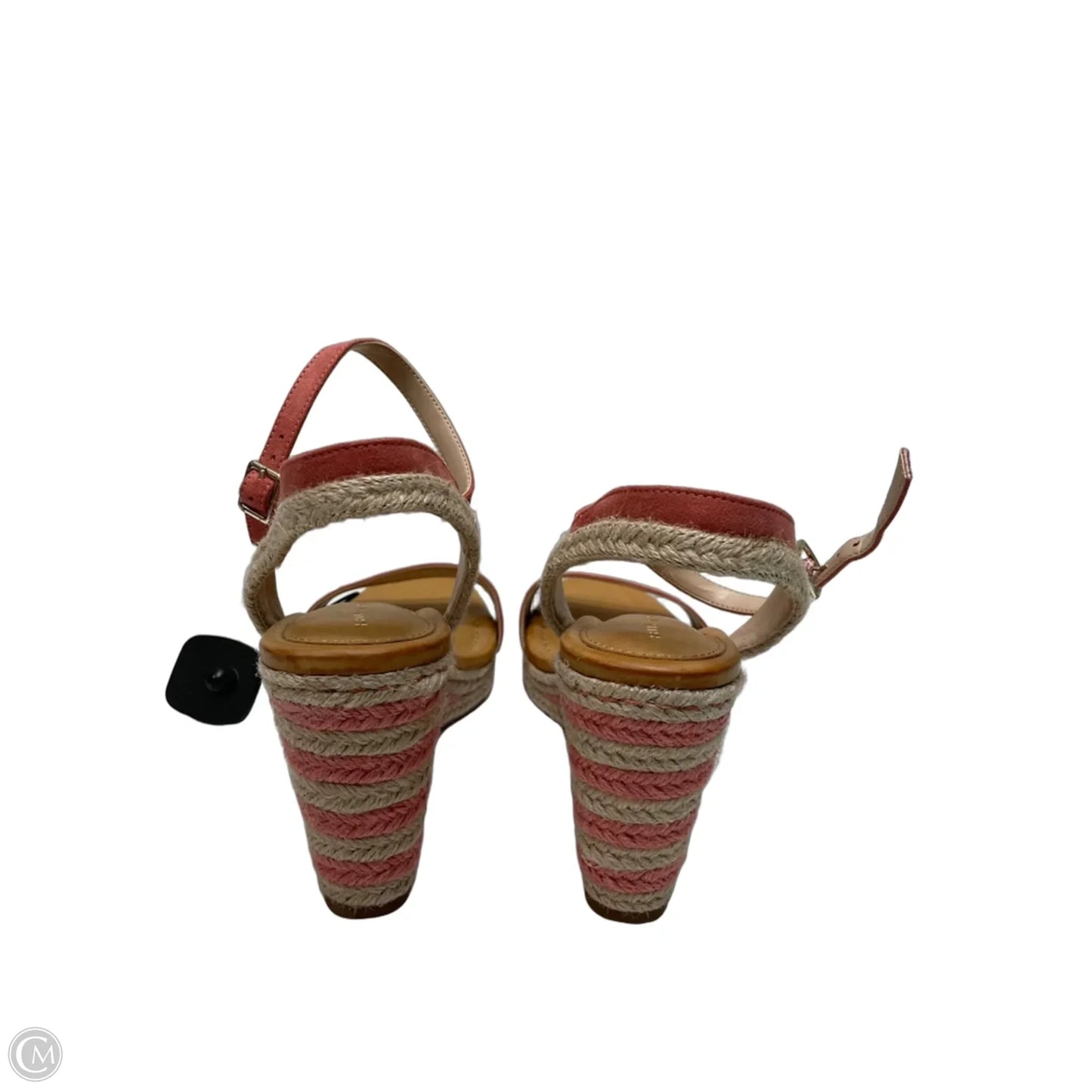 Sandals Heels Wedge By Kelly And Katie In Pink & Tan, Size: 11