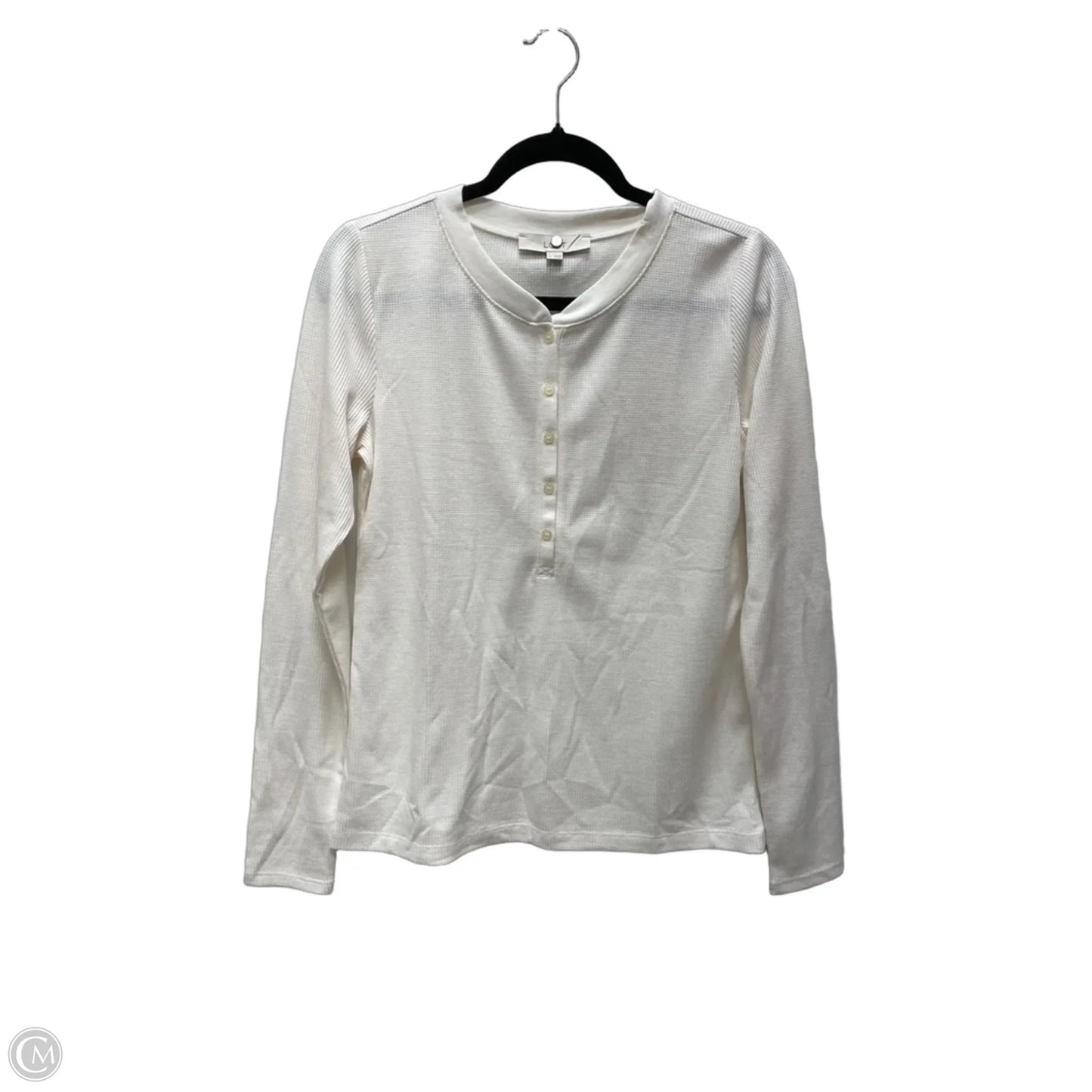 Top Long Sleeve By Loft In Cream, Size: M